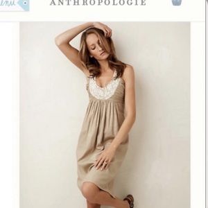 Anthropologie Dress - gold and lace